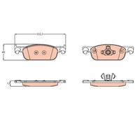 GDB2157 TRW Kit de Pastillas Freno Delanteros Dacia Renault Clio Megane Scenic