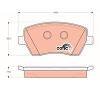 GDB3332 TRW Kit de Pastillas Freno Delanteros Dacia Nissan Renault Petrol Diésel