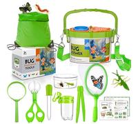 Gdbykds Kit Explorador Niños, 23 Piezas Aire Libre Aventura Juguetes, Incluidos 12 Insectos Falsos, Lupa, Atrapa Insectos, Regalos de Cumpleaños de Juguetes Educativos Navideños 3 4 5 6 7 8 9 Años
