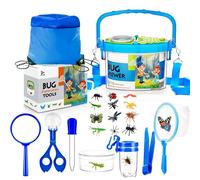 Gdbykds Kit Explorador Niños, Aire Libre Aventura Juguetes - Kit Insectos para Niños de 23 Piezas, con 12 Insectos Falsos, Lupa, Pinzas, Atrapa Bichos Adecuado para 3 4 5 6 Años, Regalo para Navidad