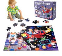 Gdbykds Puzle de suelo a partir de 4, 60 piezas, rompecabezas de suelo, sistema solar, rompecabezas a partir de 5 años para niños, juguetes Montessori a partir de 3 años, regalos de cumpleaños para