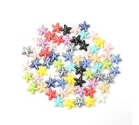 GDBZS 18 mm 30 Piezas Estrella de mar Cuentas Planas de Porcelana Cuentas de cerámica para Hacer Joyas Collares Pulsera Cuentas espaciadoras Sueltas Dijes Fabricación Artesanal