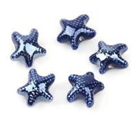 GDBZS 30 Uds. Cuentas de Porcelana de Estrella de mar de 30x17mm, Cuentas de cerámica Hechas a Mano para Hacer Joyas, Collares, Pulseras, Cuentas espaciadoras, dijes, fabricación Artesanal