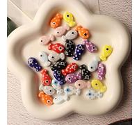 GDBZS Cuentas De Porcelana De Peces Pequeños 17 * 9 MM 20 Piezas Cuentas De Cerámica Hechas A Mano para Hacer Joyas Pulsera De Peces Cuentas Espaciadoras Sueltas Fabricación Artesanal