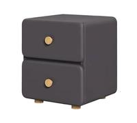 GddOGUK Lindas mesas de Noche de Madera sólida con 2 cajones Mesa de Fin de Cuero pequeña para Sala de Estar Dormitorio Mesa portátil