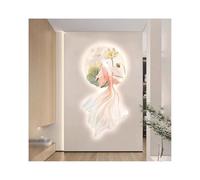 GddOGUK Luz LED Arte de la Pared Decoración Escultura de Pared Luminosa Escultura Colgante de Pared Lucky Koi Fish y Lotus Art Decoración de la Pared Escultura(Groen,60 * 120cm)