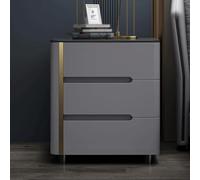 GddOGUK Mesa Auxiliar Mesitas de Noche Ligeras de Lujo, mesita de Noche de Tablero de Fibra de Densidad Media, Mesa Auxiliar con cajón de 2/3 Capas, mesita de Noche de 40/50cm Moderno