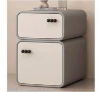 GddOGUK Pequeña mesita de Noche para la Sala de Estar Mesa de Noche de la habitación de la Sala de Estar Moderna de Madera Maciza con 2 cajones Mesa al Final de Almacenamiento