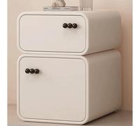 GddOGUK Pequeña mesita de Noche para la Sala de Estar Mesa de Noche de la habitación de la Sala de Estar Moderna de Madera Maciza con 2 cajones Mesa al Final de Almacenamiento