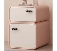 GddOGUK Pequeña mesita de Noche para la Sala de Estar Mesa de Noche de la habitación de la Sala de Estar Moderna de Madera Maciza con 2 cajones Mesa al Final de Almacenamiento