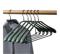 GddOGUK Perchas Antideslizantes for Ropa, 10 Piezas, Percha de Metal con Hombros Anchos con Ganchos, Perchas Resistentes Que ahorran Espacio for Armario, Trajes, Camisas, Pantalones(Groen)