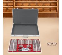 Gdetnysty Juego de lentes de prueba ópticas de metal optometría, con marco de prueba, 57 x 36 x 9,5 cm, para investigar los errores de refracción de un paciente