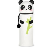 GDFJBG Kawaii, Estuche Escolar de Silicona Blanda 2 en 1, Animales Dulces Panda Portalápices de Mesa, Estuche de Silicona Suave para la Escuela Cremallera, para Lápices de Colores Rotuladores