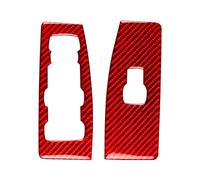 GDFJGD Accesorios de fibra de carbono rojo brillante para panel de elevación de ventana delantera de coche, calcomanía adhesiva compatible con Ford Taurus SEL/Limited/SE/SHO 2013-2019 2014 2015 2016