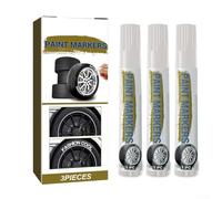 Gdfnmogo 3 rotuladores de pintura blanca diseñados para manualidades de neumáticos de coche, tinta resistente a la intemperie, adecuada para camiones y bicicletas