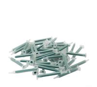 Gdfnmogo 50 puntas de mezcla 2K AB, boquillas mezcladoras estáticas para dispensar pegamento, diseño de 16 nudos, compatibles con cartuchos de doble componente