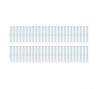 Gdfnmogo 50 tubos conectores de poste de tienda de campaña para postes de fibra de vidrio, hierro galvanizado, 5 mm/6 mm de diámetro interior, 6 cm de longitud, color plateado - Accesorio de