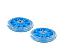 Gdfnmogo Abec-7 luces intermitentes de 110 mm más rodamientos de luces de empuje para niños con ruedas para patinete con luces LED rojo/azul/rosa/verde/amarillo para - (azul)