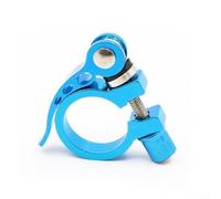 Gdfnmogo Abrazadera de aleación de aluminio de 31,8 mm de liberación rápida para tijas de sillín de 27,2 mm a 28,6 mm de diámetro, opciones de tinte negro, plateado, rojo, azul, dorado (azul)