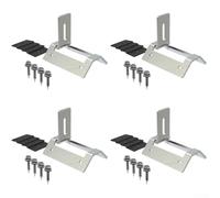 Gdfnmogo Abrazadera de gancho de techo de acero inoxidable fotovoltaico para sistema de montaje de riel de panel solar, soporte de instalación fotovoltaica de techo de chapa trapezoidal con tornillos