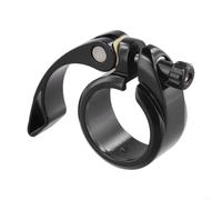 Gdfnmogo Abrazadera de tija de sillín de bicicleta de liberación rápida para bicicleta plegable Dahon de 33.9 mm, collar de asiento de aleación de aluminio, pieza de ciclismo ligera (dorado)