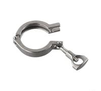 Gdfnmogo Abrazadera sanitaria de acero inoxidable de 3,8 cm, 5,1 cm, 6,3 cm, 7,6 cm, 8,9 cm, 10,2 cm, para la industria farmacéutica y alimentaria con acabado pulido SS304 (6,3 cm)