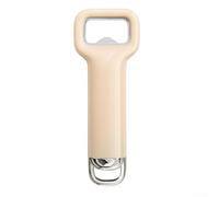 Gdfnmogo Abridor de botellas colgante para cerveza y vino, acero inoxidable con mango ABS, abridor portátil ligero para el hogar, fiestas, camping, picnics, uso al aire libre, verde (beige)