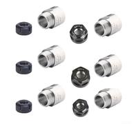 Gdfnmogo Adaptador de rosca ER11, ER16, ER20, ER25, ER32, junta de conversión de varilla de extensión para máquina de grabado, accesorios de motor (ER11-ER11 con tuerca)