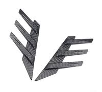 Gdfnmogo Adhesivo decorativo negro para parabrisas trasero de coche con divisor lateral, parasol triangular para la mayoría de vehículos (aspecto de fibra de carbono)