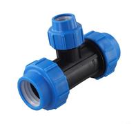 Gdfnmogo Ajuste en T reductor de polipropileno para sistemas de riego de tuberías de polietileno, ángulo de 90°, clasificación de presión de 16 bares, 25 x 20 x 25 mm a 40 x 32 x 40 mm, tamaños para