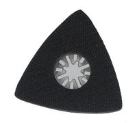Gdfnmogo - Almohadilla de lijado triangular de 80 x 80 mm, disco de pulido de acero inoxidable para multiherramienta oscilante, accesorio de lijadora de detalles con respaldo de metal para esquinas y