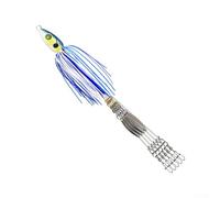 Gdfnmogo Aparejo Alabama de 5 brazos, aparejo de pesca de paraguas para lubina, plataforma de cebo giratorio de hoja de sauce, conjunto de pesca de señuelo múltiple, kit de señuelo de lubina con giros