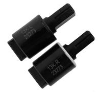 Gdfnmogo Asiento de inodoro con bisagras de cierre suave, sistema de amortiguador giratorio hidráulico, paquete de 2 piezas de repuesto de plástico negro para tapa de inodoro de baño, mecanismo de
