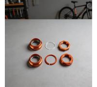 Gdfnmogo Auriculares de bicicleta plegables roscados externos, aleación de aluminio de doble rodamiento de 34 mm para Brompton A/C/P Series Straight Fork CNC (naranja)