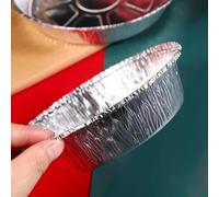 Gdfnmogo Bandeja de aluminio para freidora de aire de 7 pulgadas, a prueba de aceite y no resistente al calor hasta 660 °C, bandeja para horno, parrilla, vapor (10 unidades de 7 pulgadas)