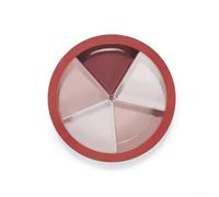 Gdfnmogo Bandeja grande para aperitivos con compartimentos extraíbles, organizador de 5 espacios para frutas secas, dulces y nueces, caja de almacenamiento apilable con tapa, Mad(rojo)