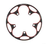 Gdfnmogo Bicicleta de carretera 130BCD, piñón protector de cadena de aleación de aluminio 50T-54T 56T-60T con diseño hueco para cubierta de protección, ligero y para bicicleta (rojo 56T-60T)