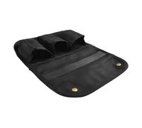 Gdfnmogo Bolsa de lona para reposabrazos para sillas de exterior, almacenamiento multifuncional con bolsillo con cremallera de gran capacidad y 3 bolsas abiertas, se adapta a reclinables B (negro)