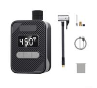 Gdfnmogo Bomba de aire eléctrica portátil para neumáticos de bicicleta, inflador de neumáticos de 150 PSI con carga USB-C, motor sin escobillas, pantalla de presión real, compatible con neumáticos de