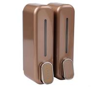 Gdfnmogo Botella dispensadora de jabón montada en la pared, 400 ml, doble cámara, construcción ABS, a prueba de fugas y para un diseño de fácil recarga para gel de ducha, champú, acondicionador