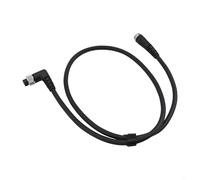 Gdfnmogo Cable de alimentación de carrete de pesca eléctrico, núcleo de cobre de 1,5 mm², cable negro plateado, rendimiento duradero, para carretes Daiwa y codo de 2 agujeros (1 m)