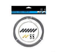 Gdfnmogo Cable de freno de bicicleta y kit de carcasa, Para bicicletas plegables de carretera de montaña, Juego de cables internos de PVC con extremo, para cambio de marcha de frenado suave negro