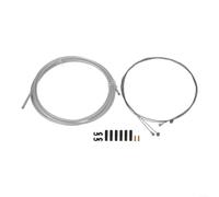 Gdfnmogo Cable de freno de bicicleta y kit de carcasa, para bicicletas plegables de carretera de montaña, juego de cables internos de PVC con extremo, para cambio de marcha de frenado suave, negro