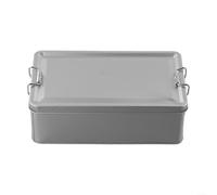 Gdfnmogo Caja de lata de metal, latas de almacenamiento de metal de hojalata, contenedor de té, caja de galletas rectangular con tapas para almacenar galletas, pasteles de copo de nieve (L)