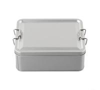 Gdfnmogo Caja de lata de metal, latas de almacenamiento de metal de hojalata, contenedor de té, caja rectangular de galletas con tapas para almacenar galletas, pasteles de copo de nieve (M)