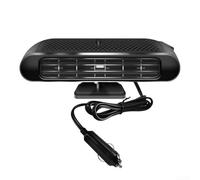 Gdfnmogo Calentador de coche de 12 V 120 W con doble refrigeración y calefacción, base giratoria de 360°, parabrisas transparente y temperatura interior cómoda (negro plateado)