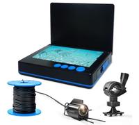 Gdfnmogo Cámara de pesca subacuática con pantalla IPS de 5 pulgadas con gran angular de 220°, 6 para LED IR, cable de 30 m, batería de 8000 mAh para Ice River