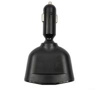 Gdfnmogo Cargador de coche Dual USB PD Carga rápida 12V/24V Adaptador de corriente con pantalla de voltaje Hebilla de resorte 120W para vehículo SUV Camión