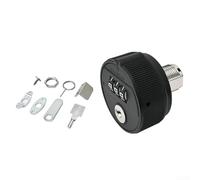 Gdfnmogo Cerradura de cámara con contraseña con llave para cajones y armarios, diseño robusto con llave de gestión para códigos olvidados (20 mm, negro)