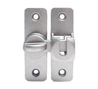 Gdfnmogo Cerradura de puerta de granero de aleación de aluminio de 90/180 grados, cerradura de puerta corredera, hardware de seguridad para interiores y exteriores, cocina, entrada, fácil instalación